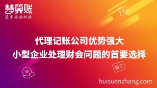代理记账公司优势强大 小型企业处理财会问题的选择